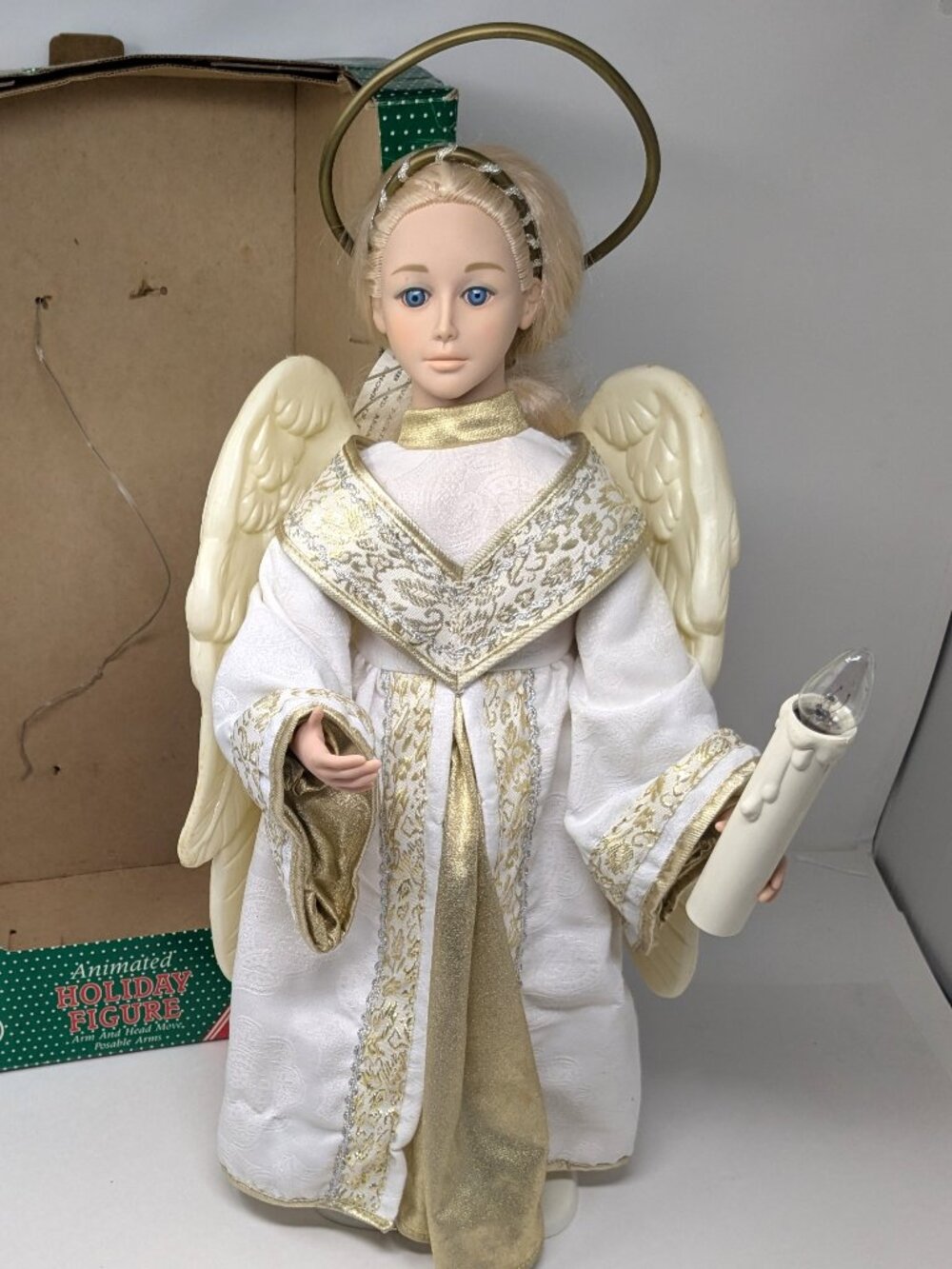 VTG 1993 Animated Motion Angel Figurine 20" Lights & Moves Eckerd Pristine NIB